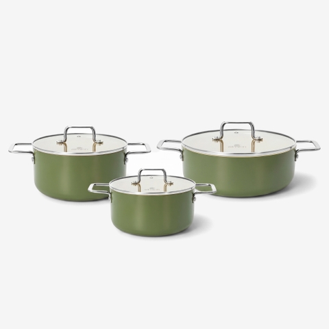 Bộ Nồi Phủ Sứ Chống Dính Elmich Olive Classic